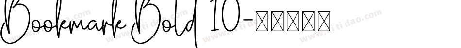 Bookmark Bold 10字体转换